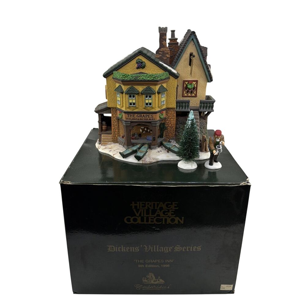 Dept 56 Dickens Heritage Village Series The Grapes Inn 5th Edition 1996 w/ Box